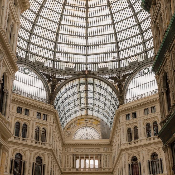 Modern shopping mall interior with family areas